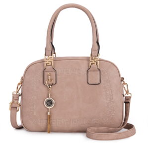 Compact Top Handle Handbag – Taupe